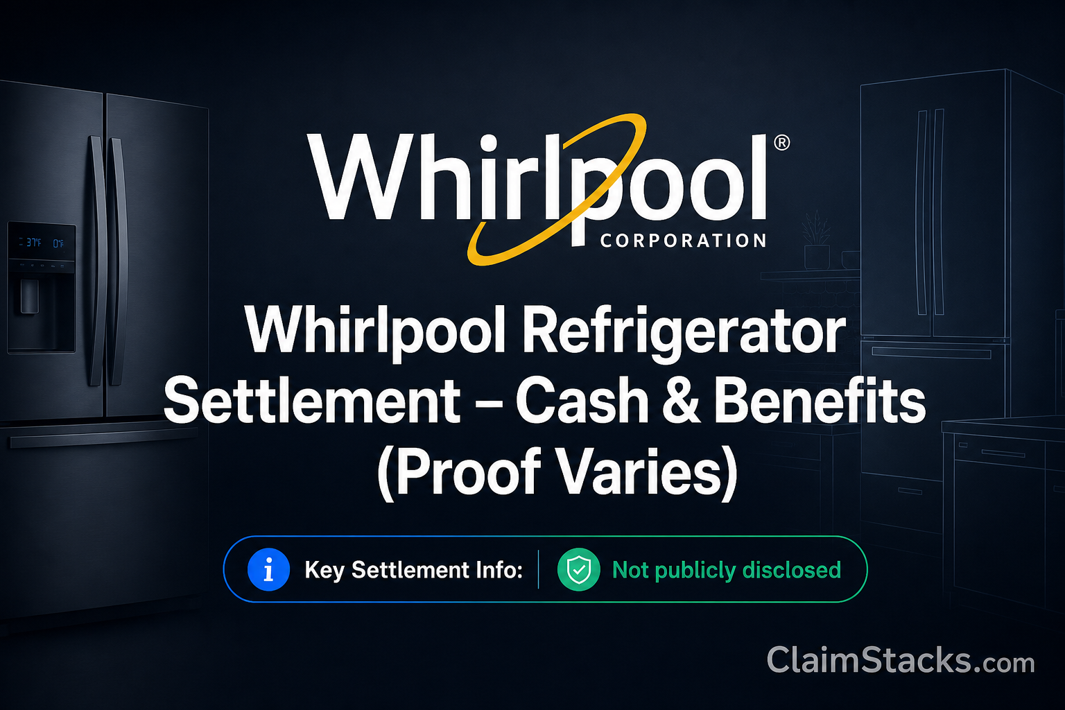 Whirlpool Refrigerator Class Action Settlement Whirlpool side-by-side refrigerator class action settlement claim form for eligible purchasers